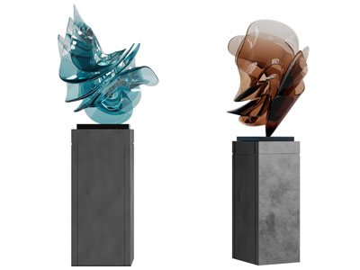 现代亚克力工艺品摆件组合