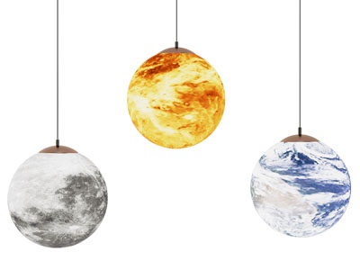 现代星球造型吊灯