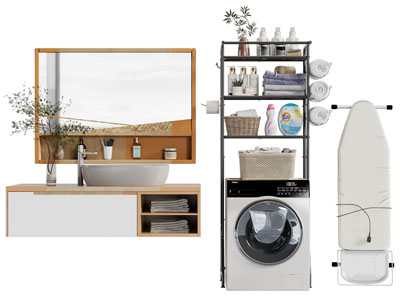 现代洗手台 镜柜 卫浴柜架