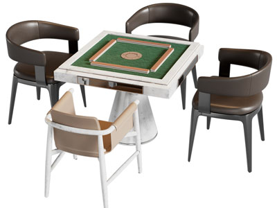 现代麻将娱乐桌椅组合