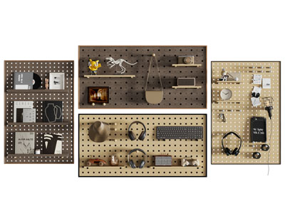 现代墙面洞洞眼收纳架 墙饰