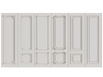 法式雕花护墙板3d模型 法式雕花护墙板