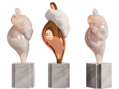 现代抽象人物雕塑雕刻摆件3d模型 现代抽象人物雕塑雕刻摆件