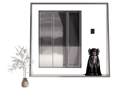 现代吊柜 墙面装饰柜 摆件组合