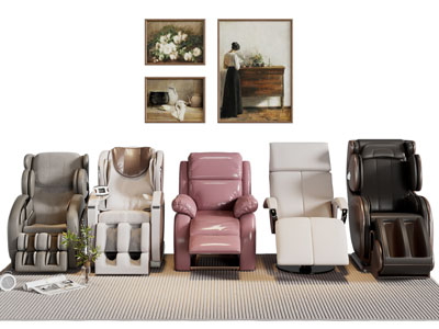 现代按摩椅子 挂画