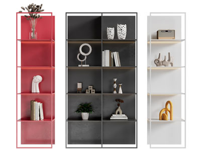 现代开放式装饰柜