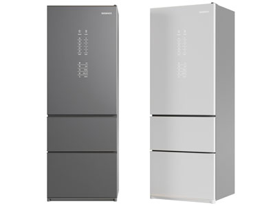 现代上中下三门电冰箱3d模型 现代上中下三门电冰箱