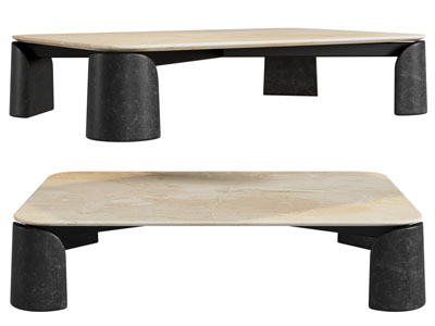 现代长方形茶几3d模型 现代长方形茶几