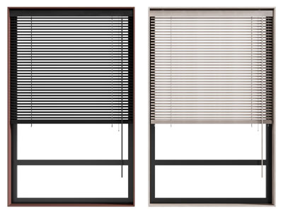 现代百叶窗帘 拉帘3d模型 现代百叶窗帘 拉帘