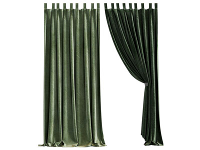 现代布艺窗帘3d模型 现代布艺窗帘