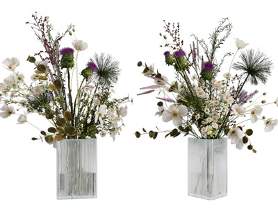 现代玻璃花瓶花卉