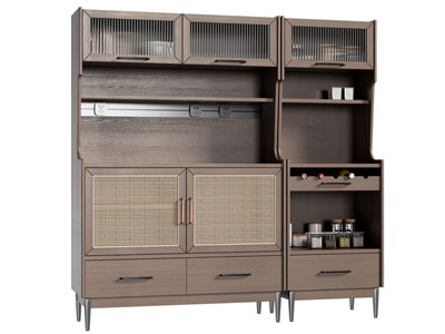 现代中古风餐边柜