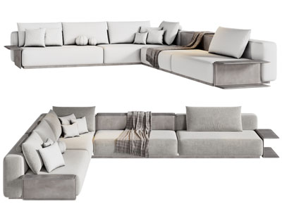 现代转角多人沙发3d模型 现代转角多人沙发