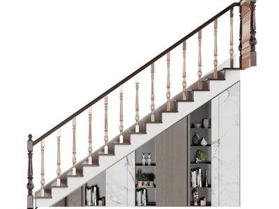 简欧楼梯间装饰柜