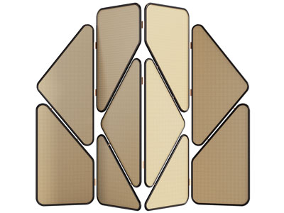 侘寂风几何拼接屏风