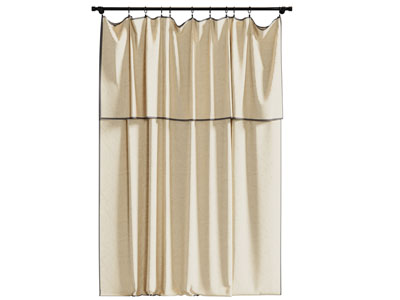 现代布艺窗帘 布帘3d模型 现代布艺窗帘 布帘