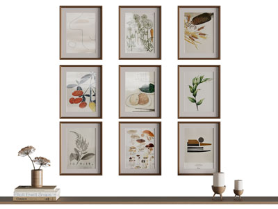 美式植物装饰挂画