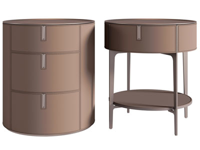 现代圆形床头柜