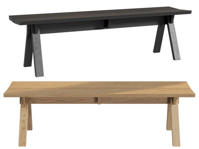 现代实木长凳子