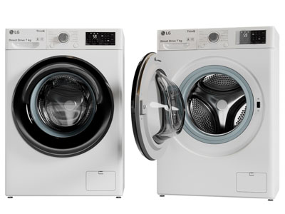 现代滚筒洗衣机3d模型 现代滚筒洗衣机