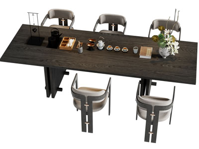 新中式茶桌椅组合