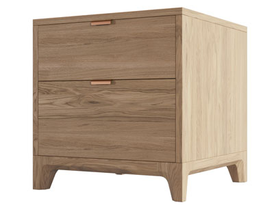 现代实木床头柜