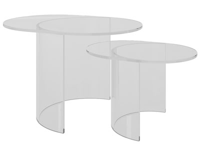 现代亚克力圆形茶几边几3d模型 现代亚克力圆形茶几边几