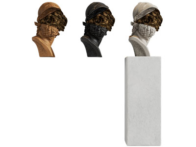 现代抽象人物头像雕塑雕刻3d模型 现代抽象人物头像雕塑雕刻