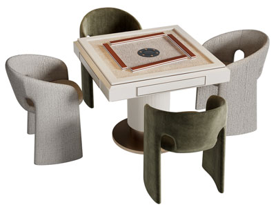 现代麻将娱乐桌椅组合