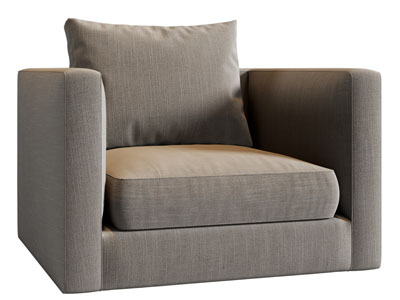 现代布艺单人沙发