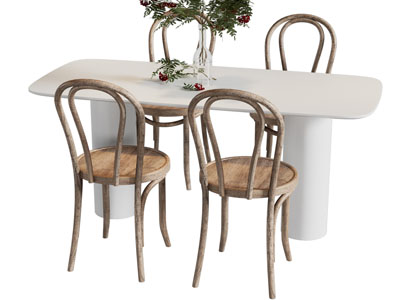 现代餐桌椅组合