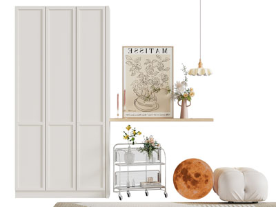 现代衣柜 沙发凳子 边几 挂画3d模型 现代衣柜 沙发凳子 边几 挂画