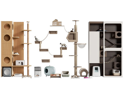 现代猫房子 猫爬架 猫玩具 生活用品