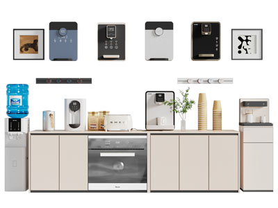 现代直饮机 饮水机 茶吧机3d模型 现代直饮机 饮水机 茶吧机