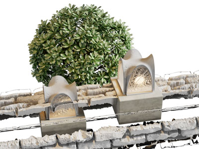 现代灌木 装饰灯 景观园艺小品