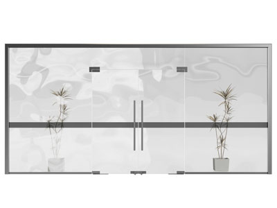 现代办公玻璃双开门 大门