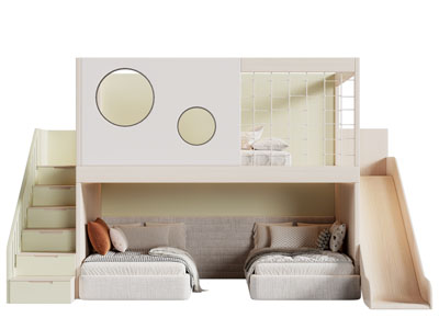 现代儿童双人上下铺 上下床