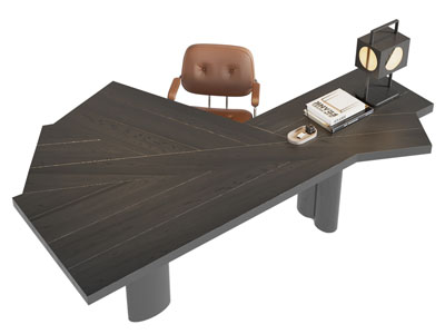 现代异形办公桌椅组合