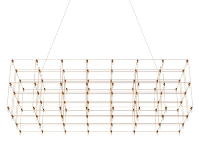 现代轻奢金属线条吊灯