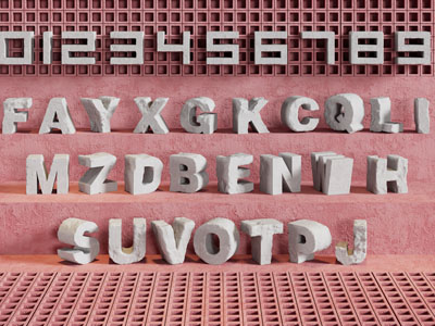 现代石膏英文字母 数字雕塑雕刻 美陈3d模型 现代石膏英文字母 数字雕塑雕刻 美陈