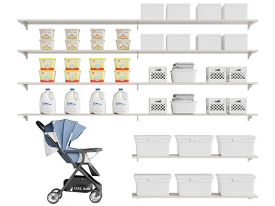 现代储物间收纳盒 整理箱 婴儿车