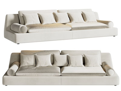 现代布艺多人沙发3d模型 现代布艺多人沙发