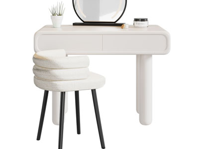 现代奶油风化妆 梳妆台