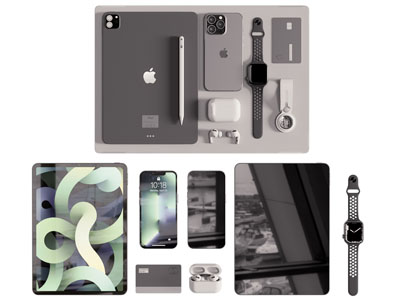 现代苹果手机 平板 手表 手机数码3d模型 现代苹果手机 平板 手表 手机数码