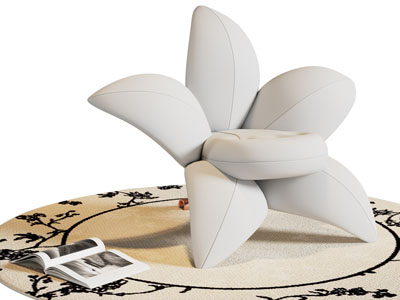 现代百合花造型的休闲椅子