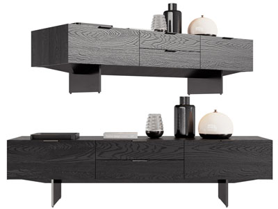 现代实木电视柜