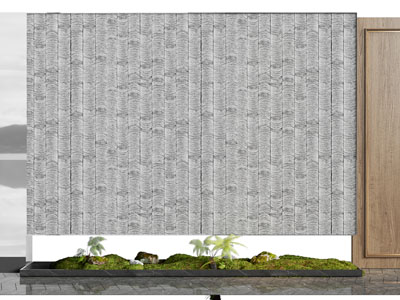 新中式室内瓦片景观墙 花坛花草景观园艺小品