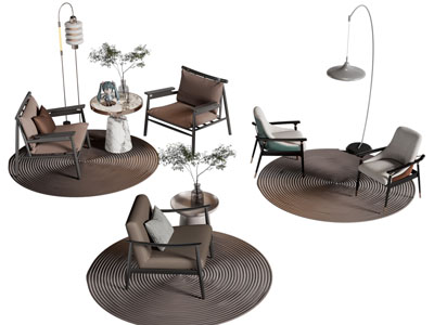 现代休闲椅子 落地灯