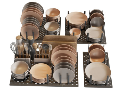 现代碗碟 筷子收纳架 餐具组合