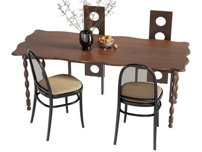 法式中古风餐桌椅组合